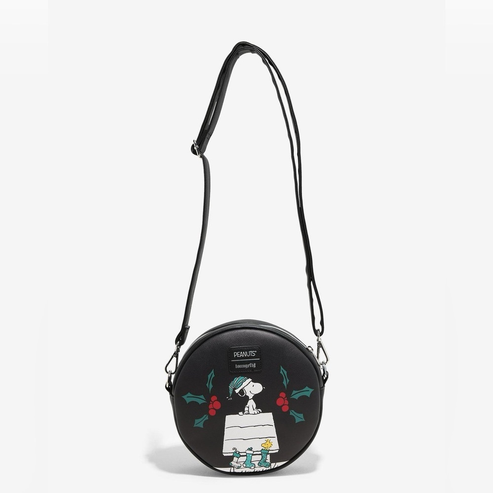Loungefly Peanuts Snoopy Holiday Wreath Crossbody Bag - Picture 3 of 14